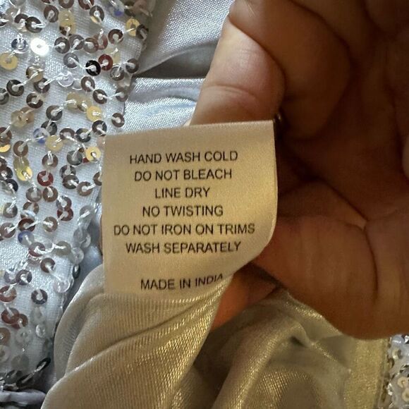 Free people silver sequin flare pants large - Picture 3 of 10